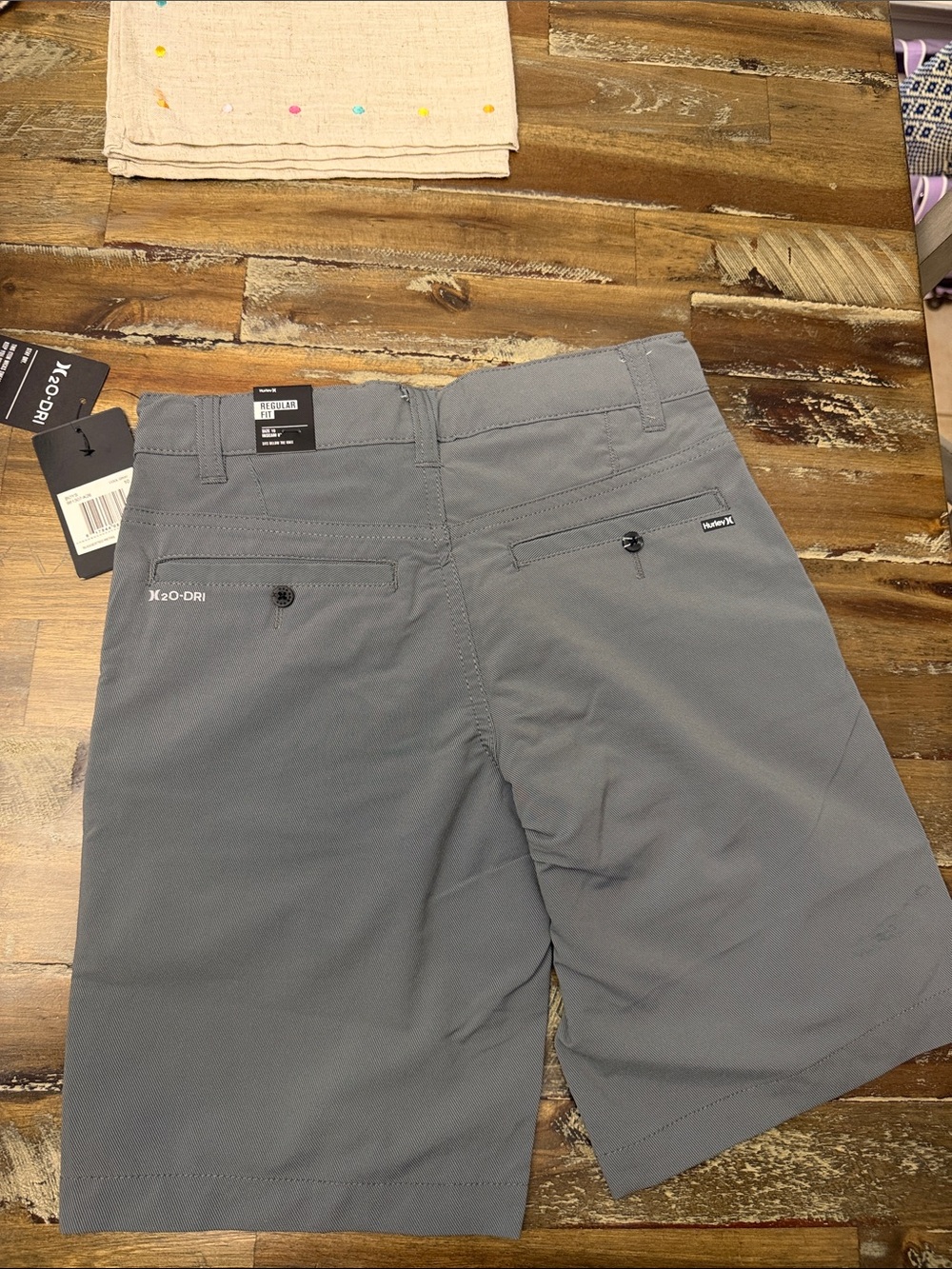 Hurley Men's Gray Flat-Front Performance Shorts